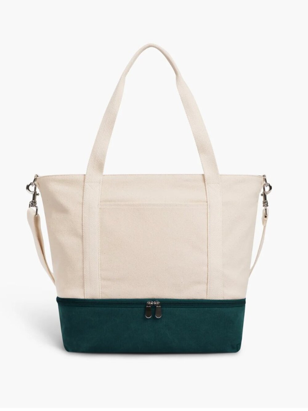 NWT NIB Lo & Sons Catalina Deluxe Tote, Dark Green accent